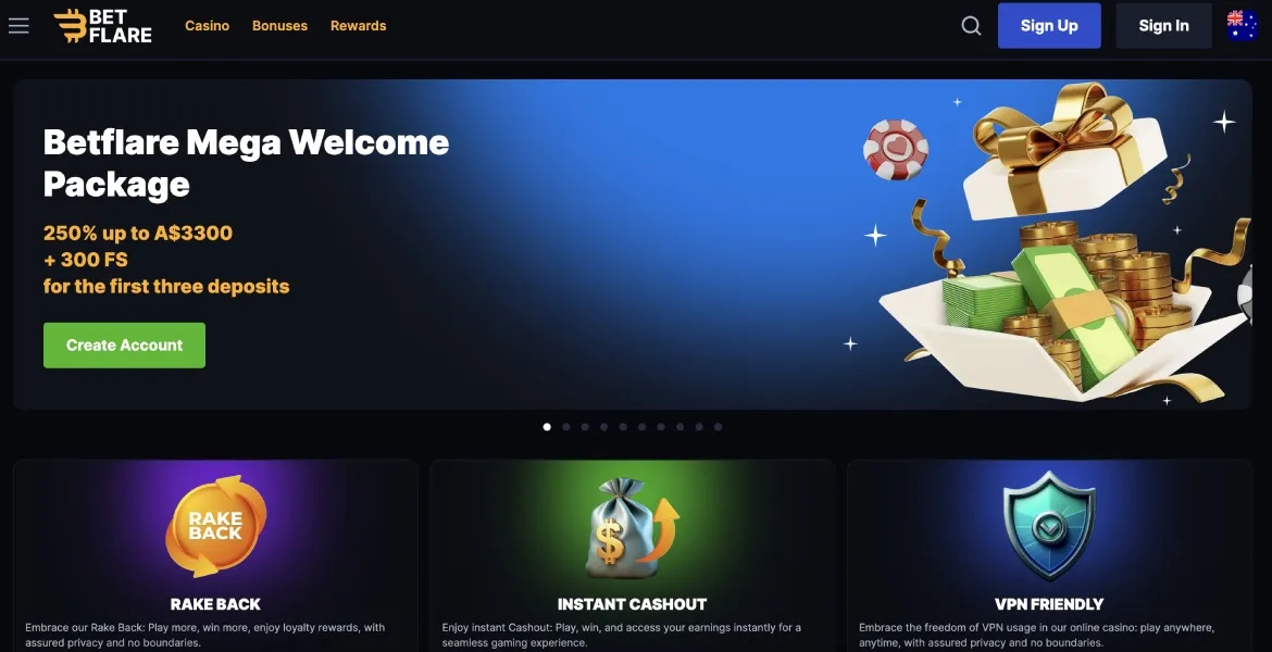 Casino main page
