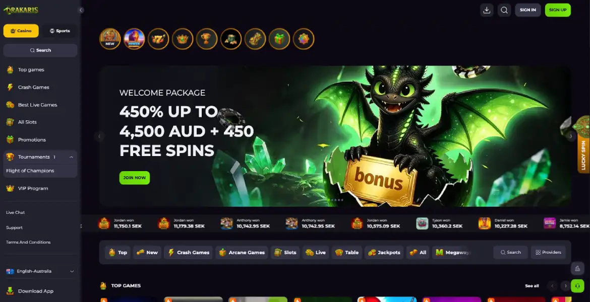 Main Page Drakaris Casino