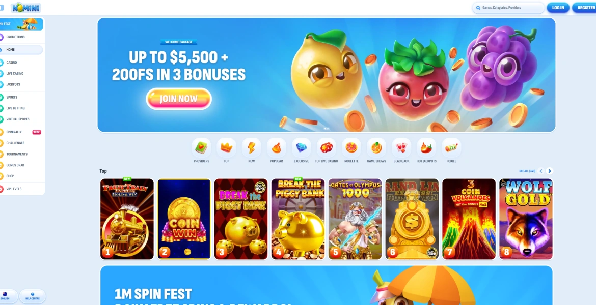 Nomini casino login Australia