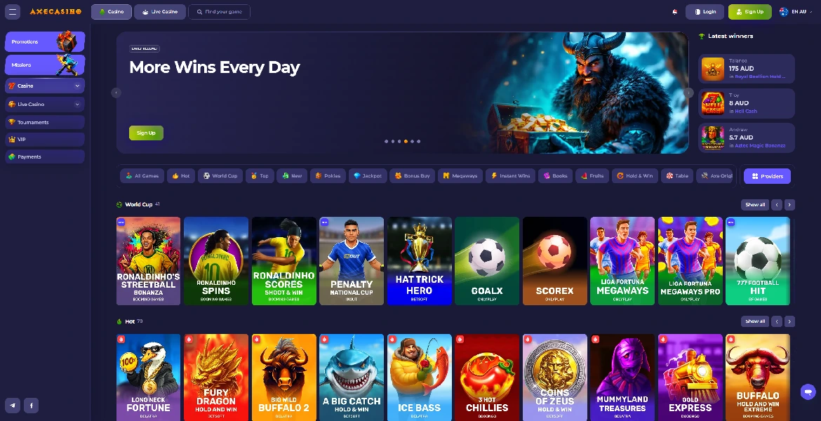 Axe Casino login