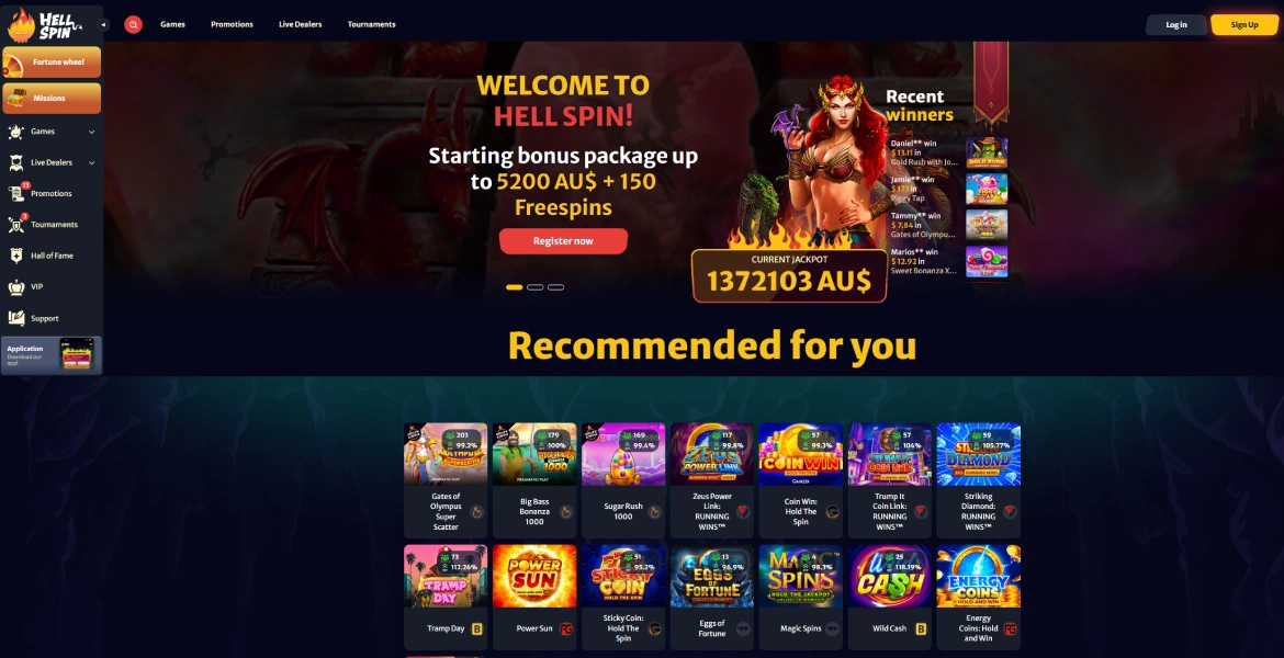 Hell Spin casino login