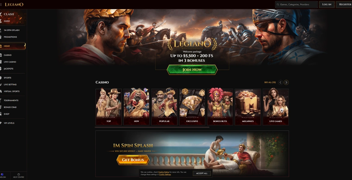 Legiano Casino login