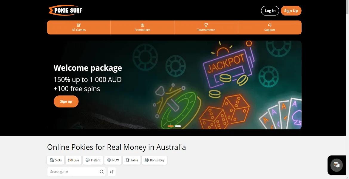 pokiesurf main page