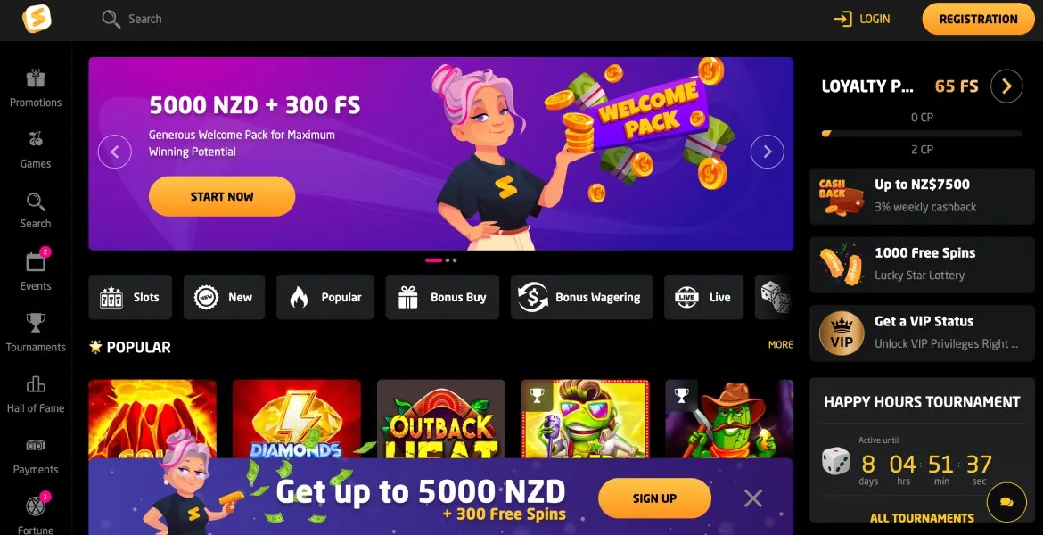 Casino main page