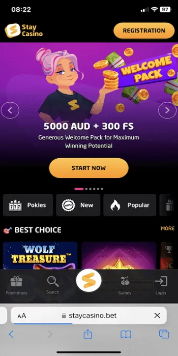 stay casino mobile