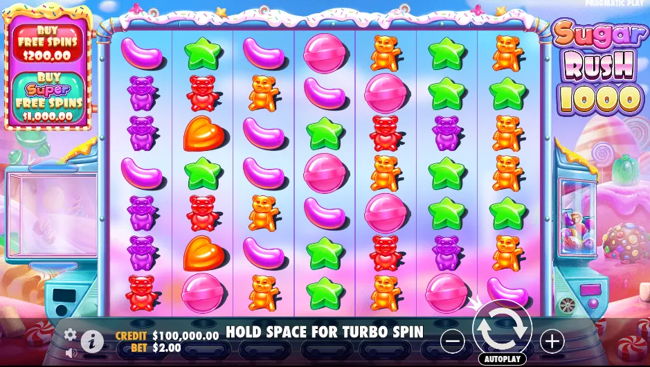 Play in Sugar Rush 1000 for free now |